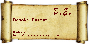 Domoki Eszter névjegykártya