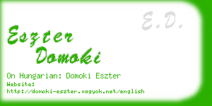 eszter domoki business card